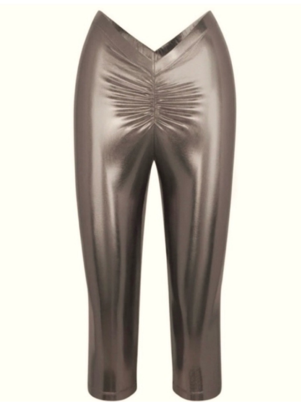 SKIMS Swim Metallic V-Waist Ruched Capris